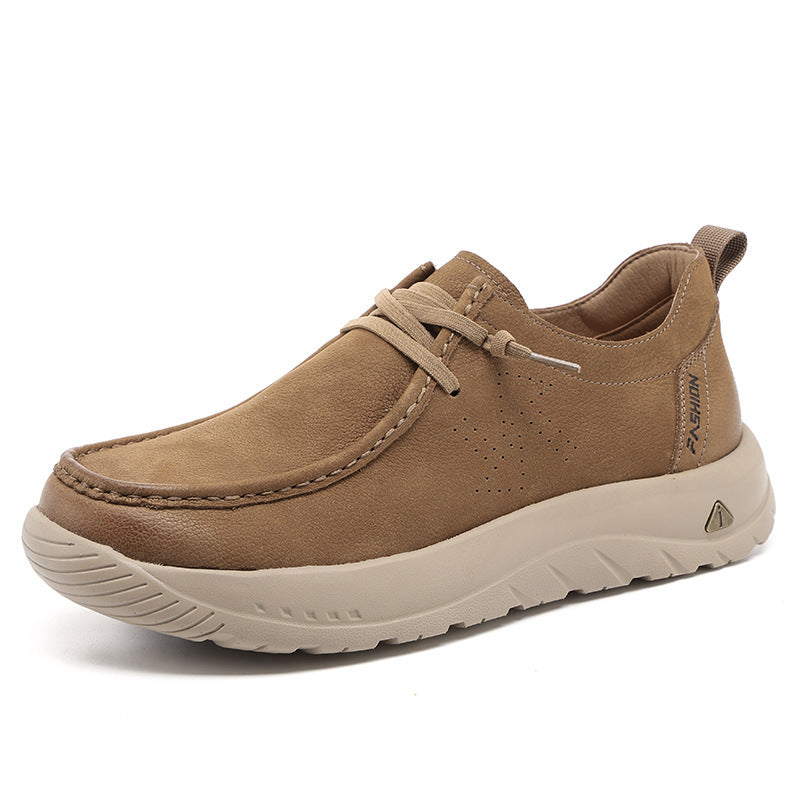 Men's Spring Lightweight Soft Sole Wearable Trendy Top Men's Casual Leather Shoes