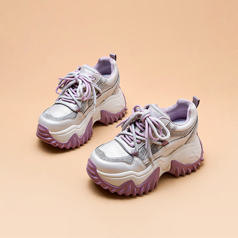 Women's Dad Spring Rhinestone Fashion Heightened Daddy Women's Sports Shoes