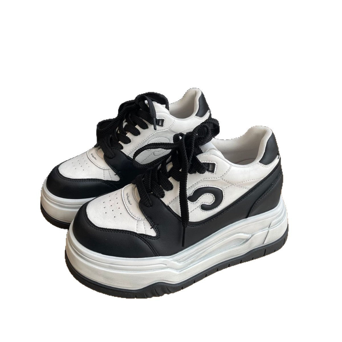 Women's Thick-soled White Spring Height Increasing Insole Leisure Platform Women's Casual Shoes