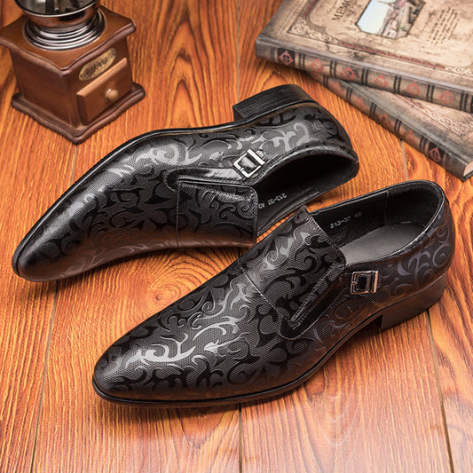 Men's Crocodile Pattern Business Formal Wear British Style Leather Shoes