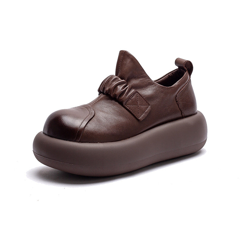 Women's Shu Platform Comfortable Height Increasing First Layer Men's Shoes