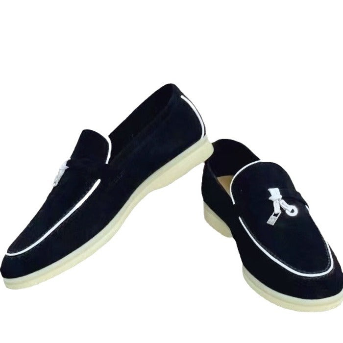 Women's Genuine High Color Matching Slip-on Comfortable Loafers