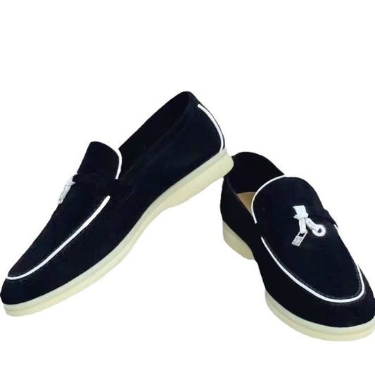 Women's Genuine High Color Matching Slip-on Comfortable Loafers