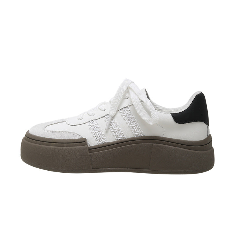 Women's Genuine Spring Thick-soled Wild Comfortable Breathable German Leather Shoes
