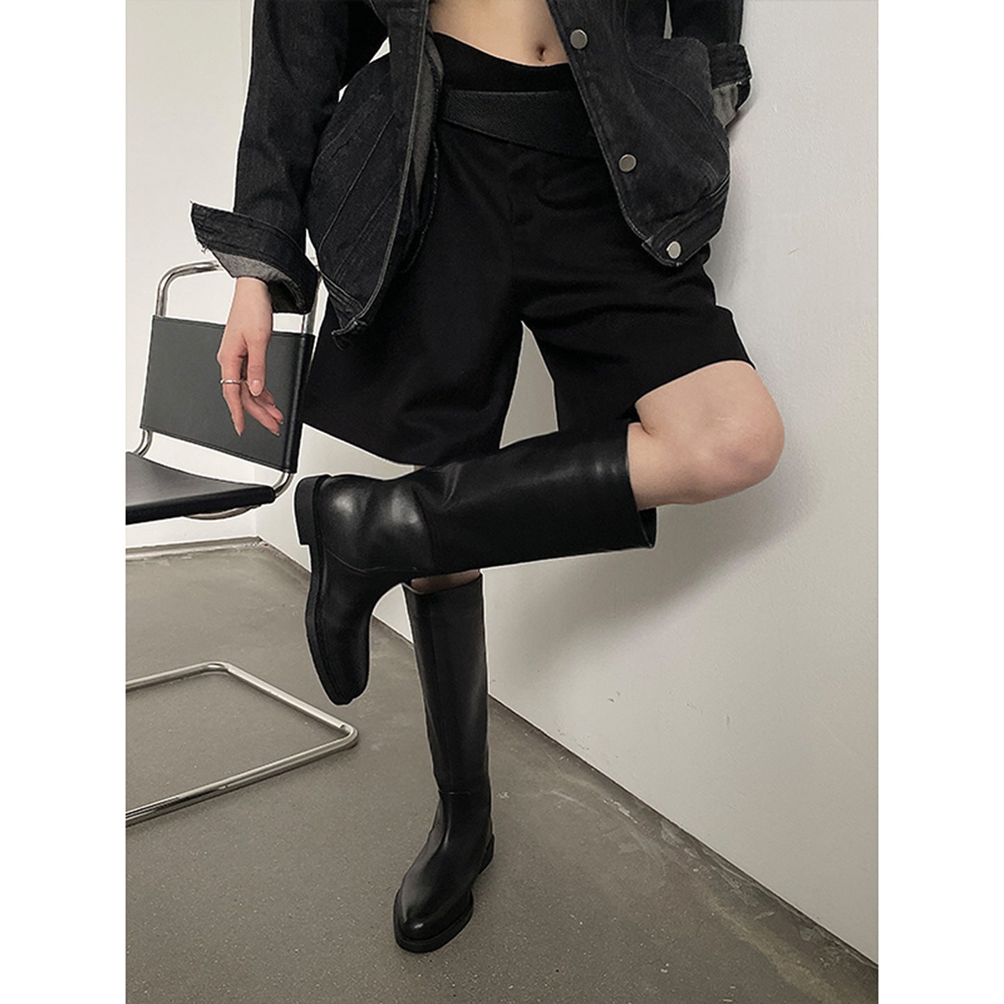 Retro Below The Knee Genuine Big Boots