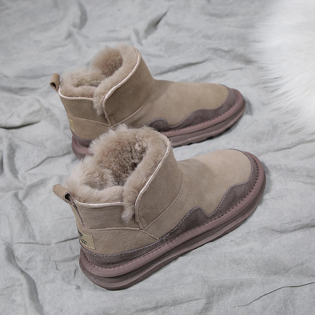 Women's Northeast Winter Fleece-lined Thickened Warm Cotton Boots