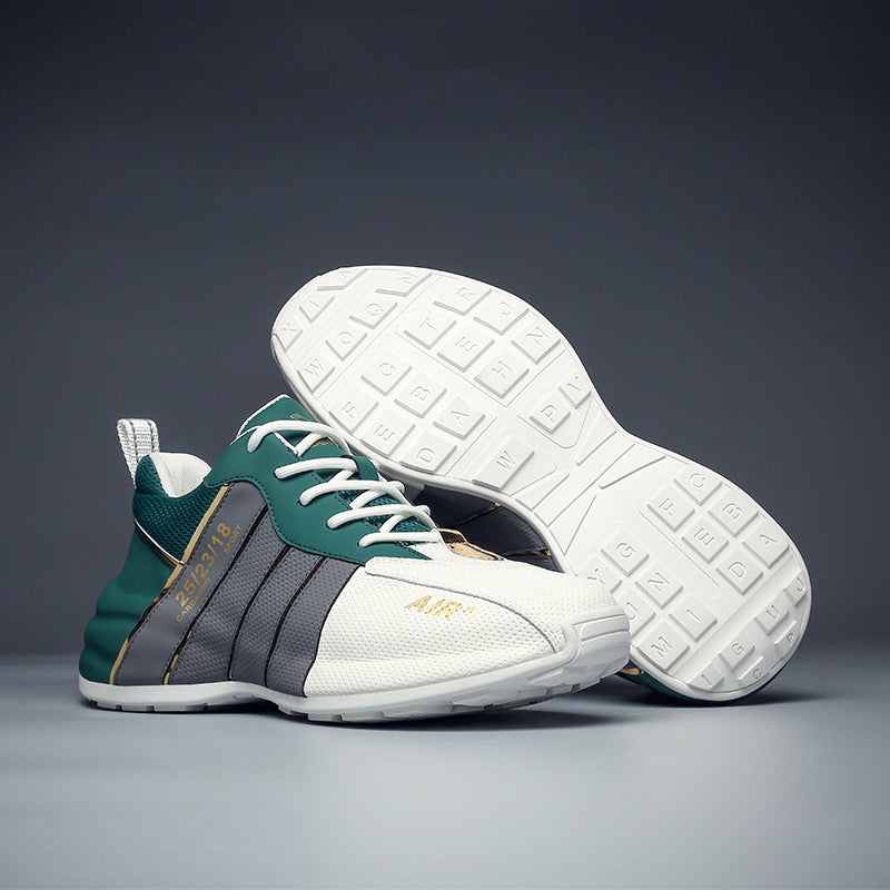 Men's Breathable Letters First Layer Cowhide Running Dad Men's Shoes