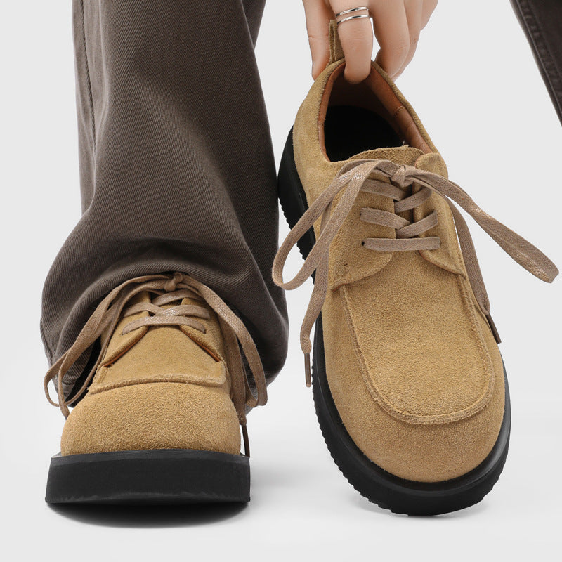Men's High-grade Versatile Fashion Derby Commuter Elevator Wild Big Men's Shoes