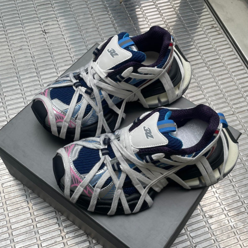 Women's & Men's Distressed Model Style Couple Sports Paris Men's Casual Shoes
