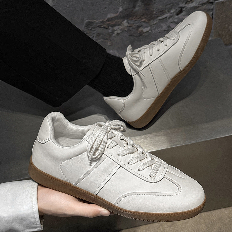 Men's Flat Round Toe German Training Commuter Fashionable Men's Board Shoes