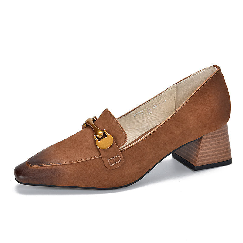 Women's Pairs Of Patchable Mid-mouth Chunky Slip-on Women's Shoes