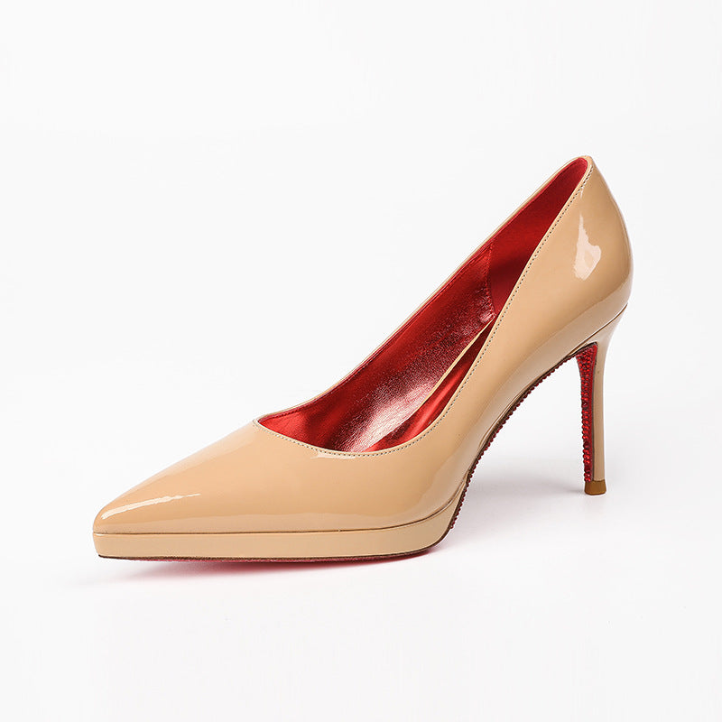 Women's High Plus Size French Style High-grade Black Not Tired Feet Women's Fashion Shoes
