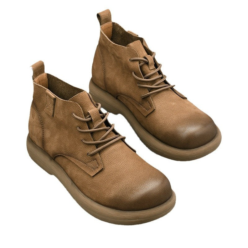 Men's Top Layer Cowhide Martin Soft Bottom Boots