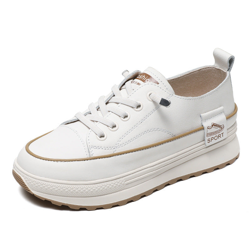 Women's White Raise The Bottom Muffin Biscuit Casual Shoes