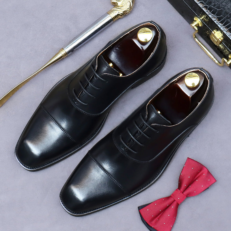 Men's Big Promotion First Layer Calf Joint Oxford Leather Shoes