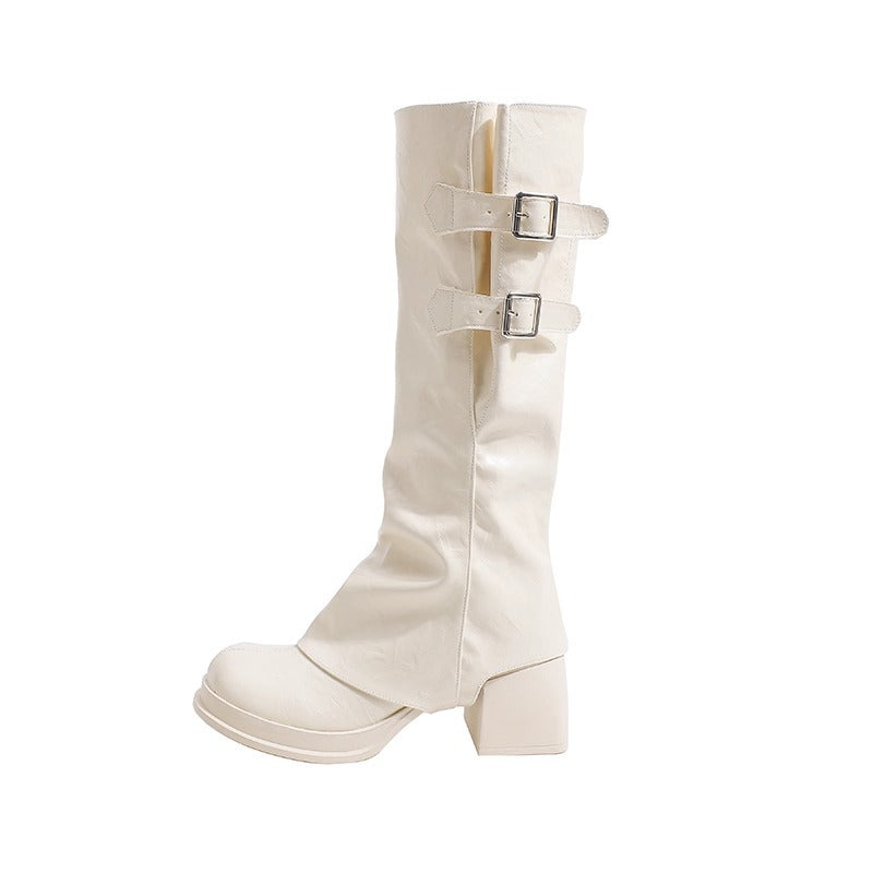 Women's Two-way Hot Style High-heeled Thigh Detachable Tall Knight Slimming Pants Women's Leather Boots