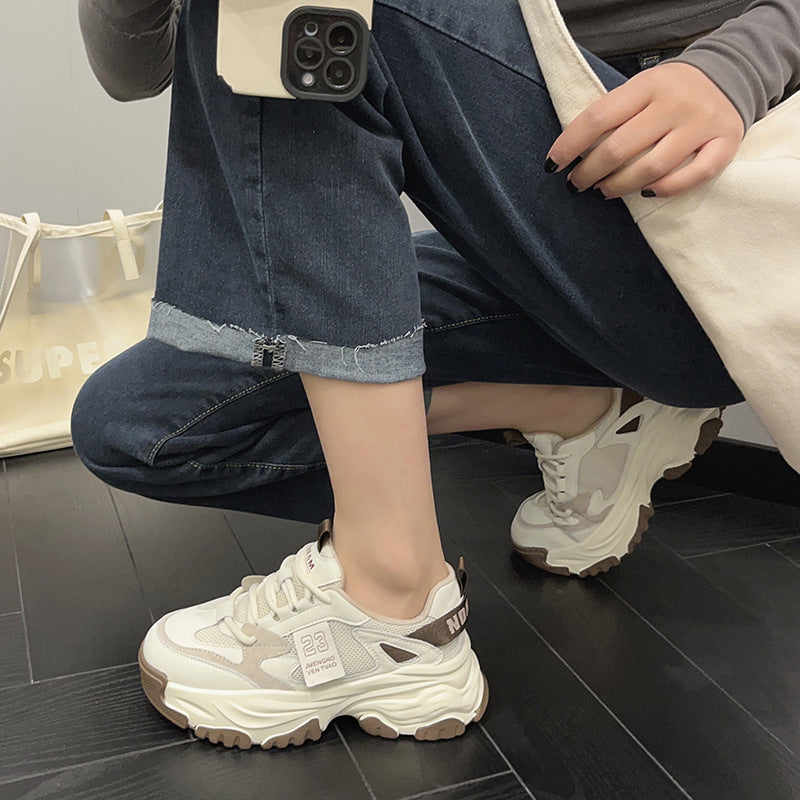 Women's Platform Dad Spring Genuine Sports Leisure Strictly Sneakers