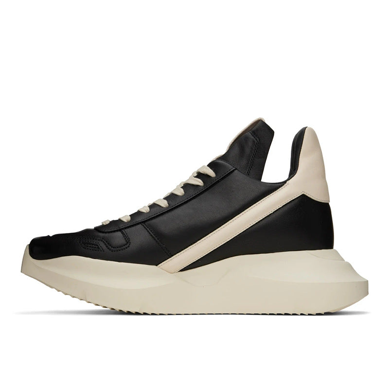 Men's Interest Light Luxury Thick Shoelaces Round Sneakers