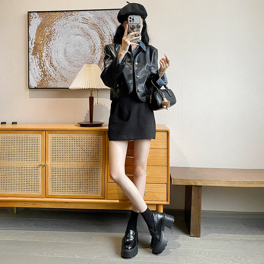 Increasing Insole Small Platform Female British Style Thick Loafers