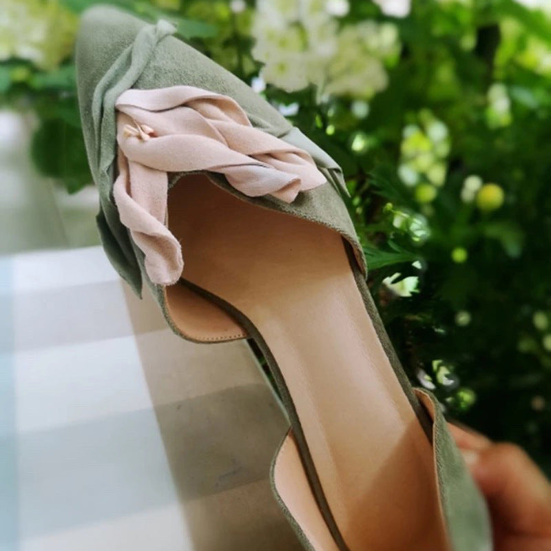 Petals Pumps Female Flat Flower Temperamental Minority Women's Fashion Shoes