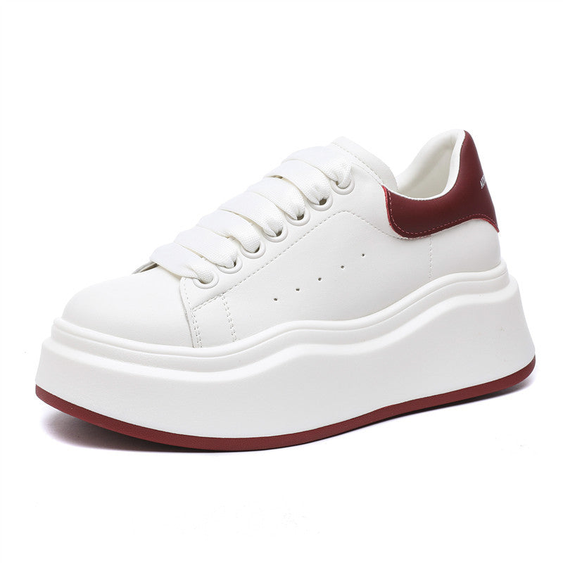 Spring Thick Bottom White Female Small Height Increasing Women's Casual Shoes