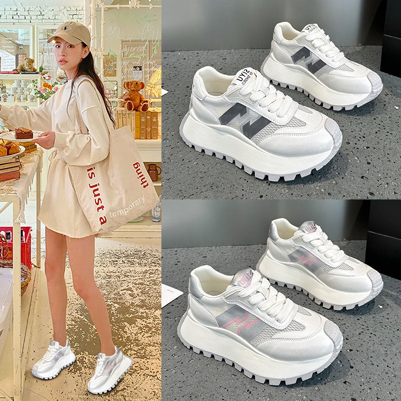 Women's Platform Mesh Breathable Increased Dad Sports Casual Shoes