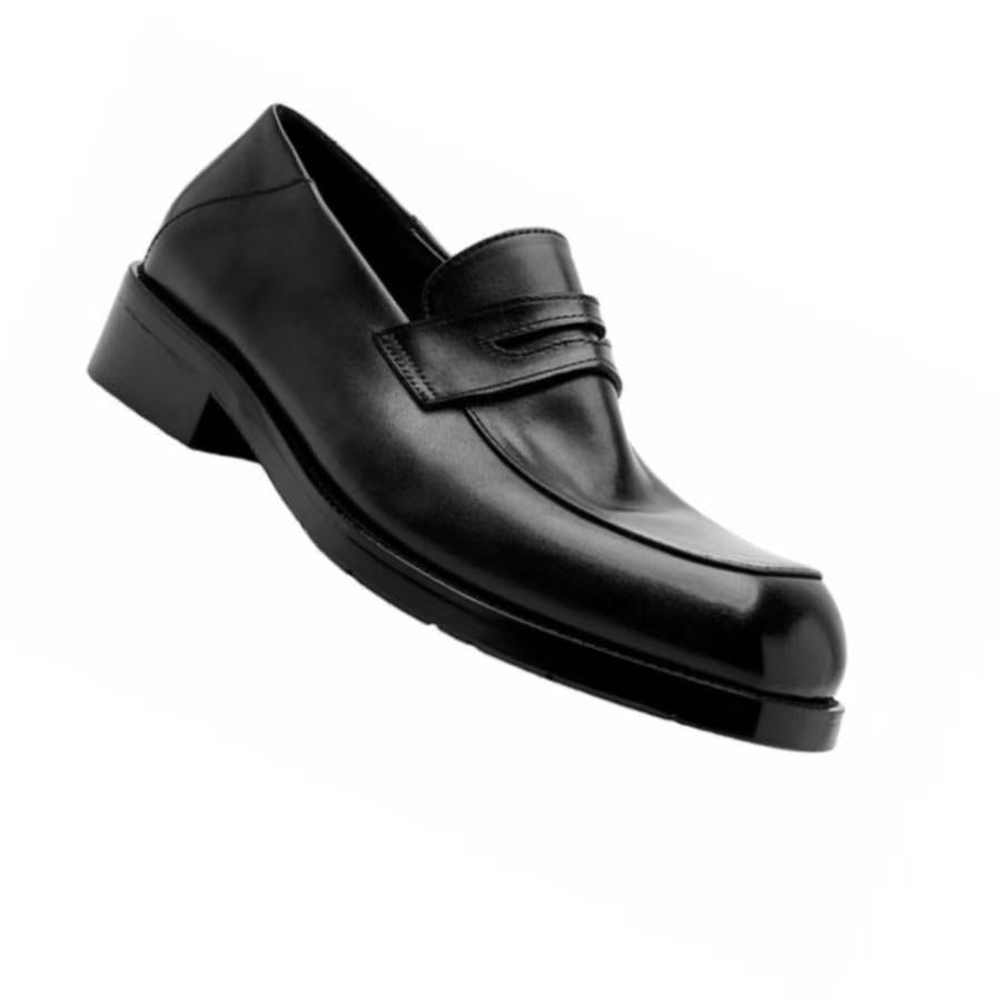Men's Washed Tire Cow Genuine Slip-on Small Lazy Driving Leather Shoes