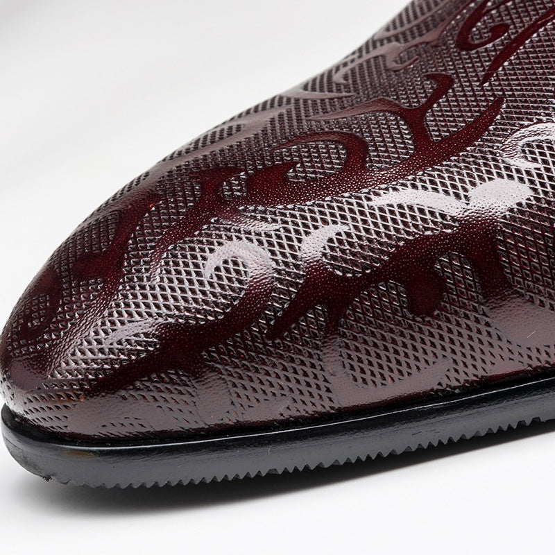 Men's Crocodile Pattern Business Formal Wear British Style Leather Shoes