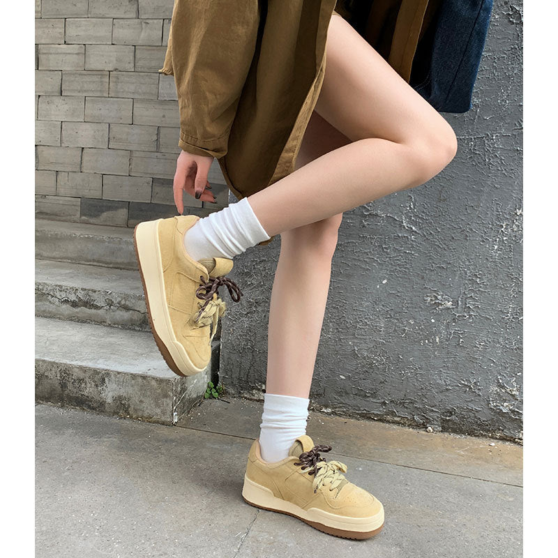 Women's Yellow German Training Board Fashionable Spring Platform Women's Casual Shoes