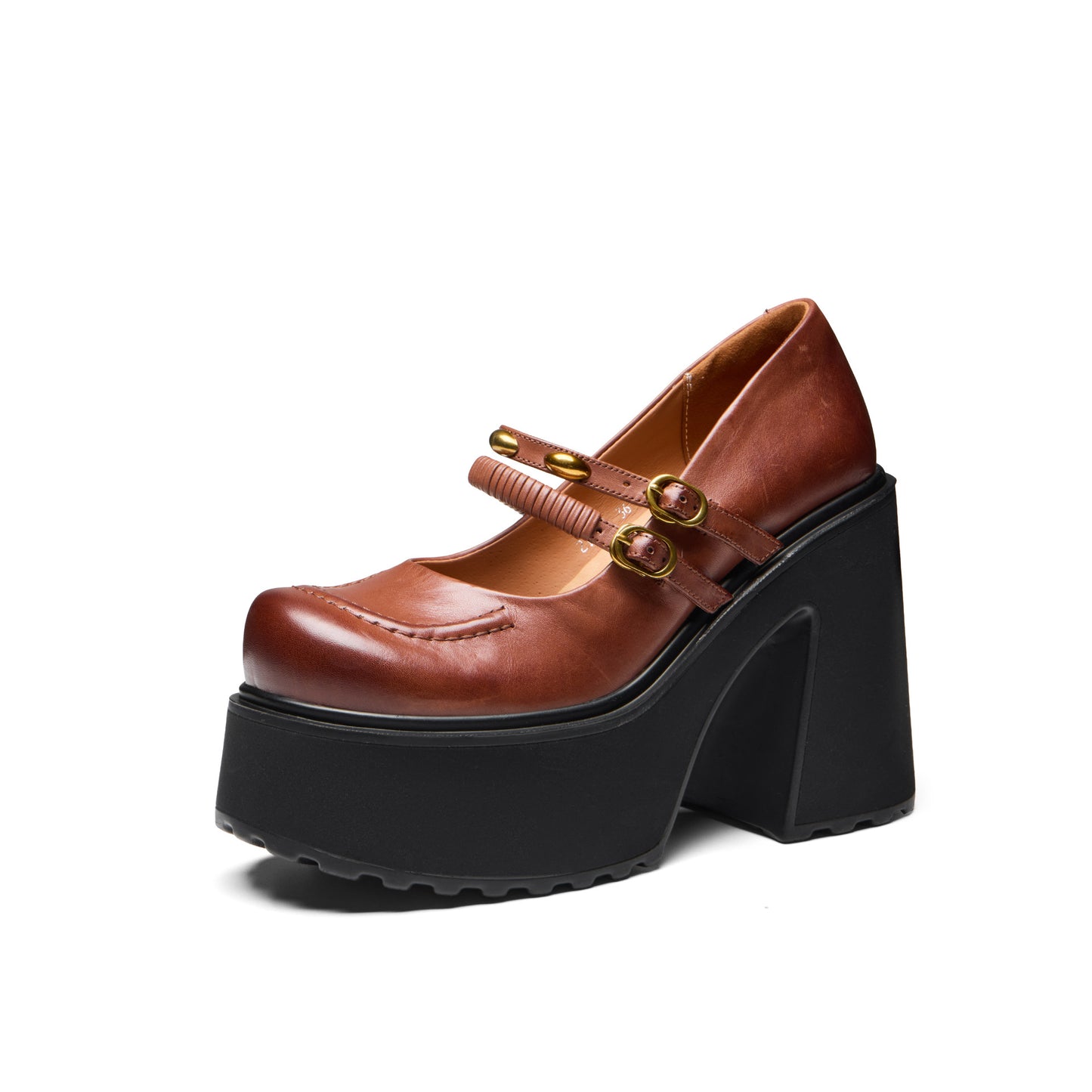 Mary Jane Retro College Style Small Heightened Single Leather Shoes