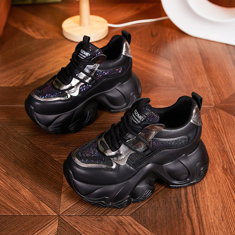Women's Fashion Sports Leisure Small Height Increasing Sneakers