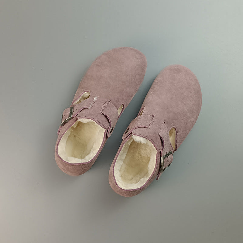 All-inclusive Plus Fluff Wool Cowhide Series Women's Shoes