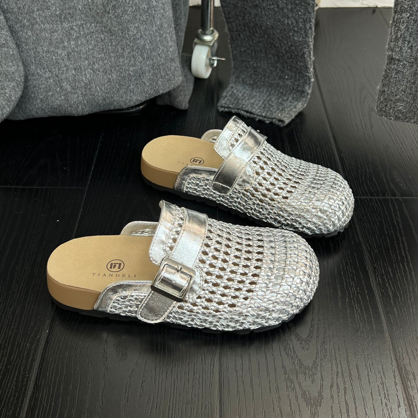 Women's Weave Breathable One Pedal Lazy Pump Casual Shoes