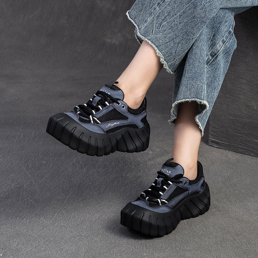 Women's Fashion Fried Street Color Matching Clunky Breathable Casual Shoes
