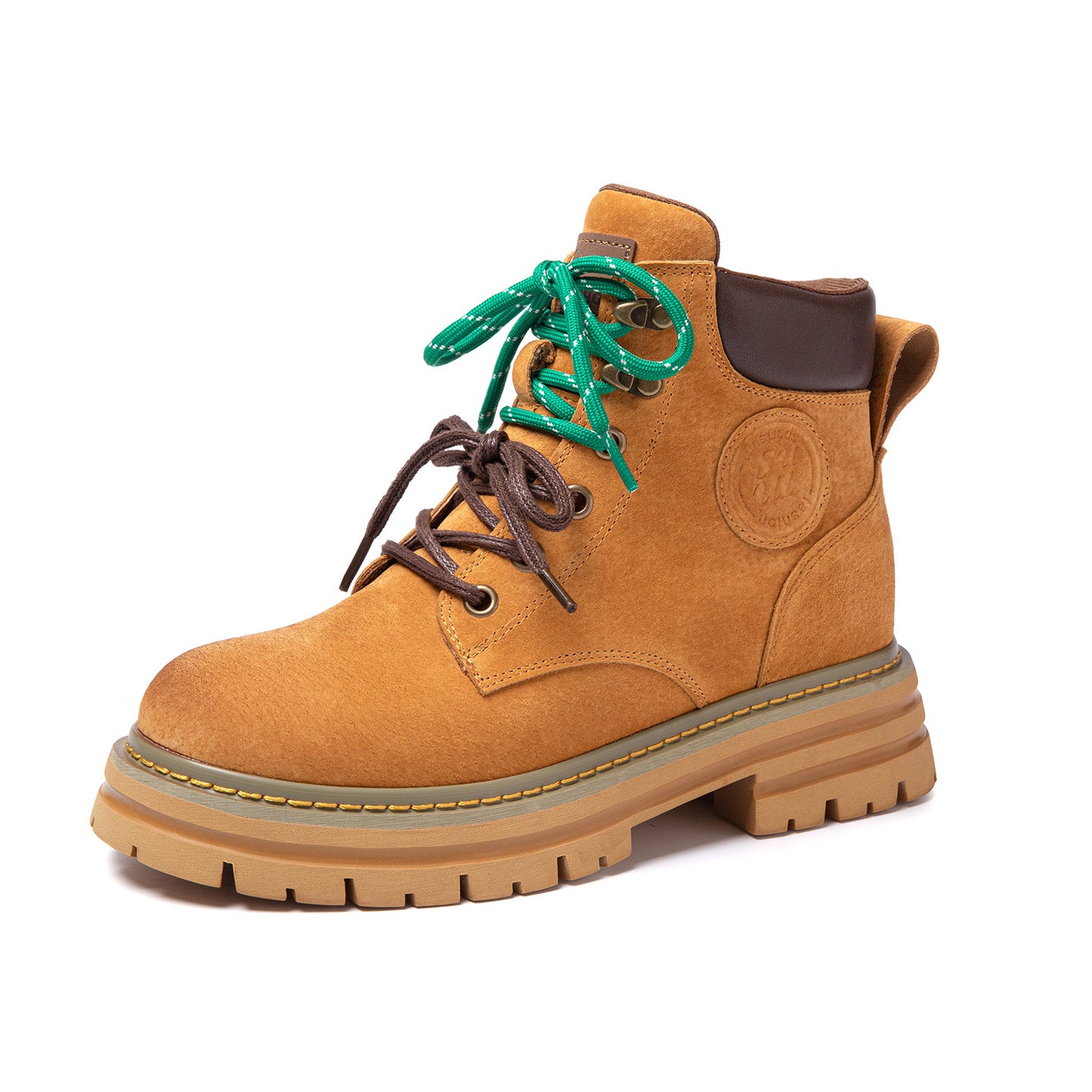 Women's Elevator Martin Summer Outdoor Travel Retro Mountaineering Western Women's Leather Boots