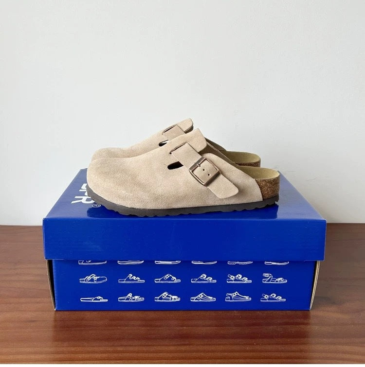 Women's & Men's Oak Closed Toe Flat Autumn Outer Thick-soles Slippers