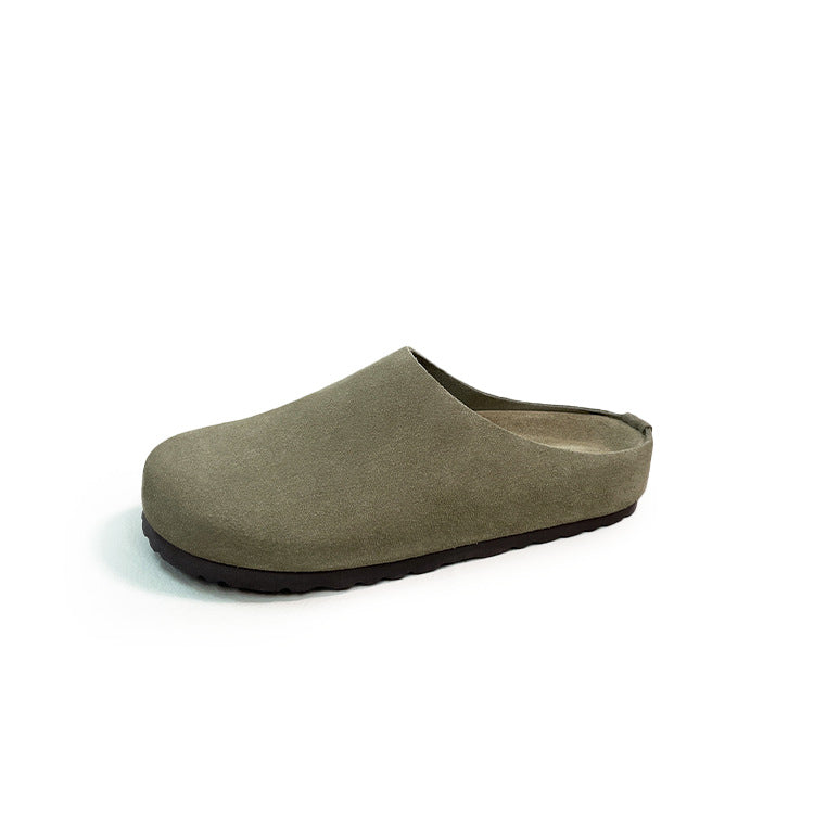 Women's Outer Wear Genuine Cork Arch Support Thick-soles Slippers