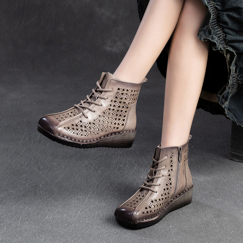 Women's Spring Thin Breathable Retro Fashion Platform Sandals