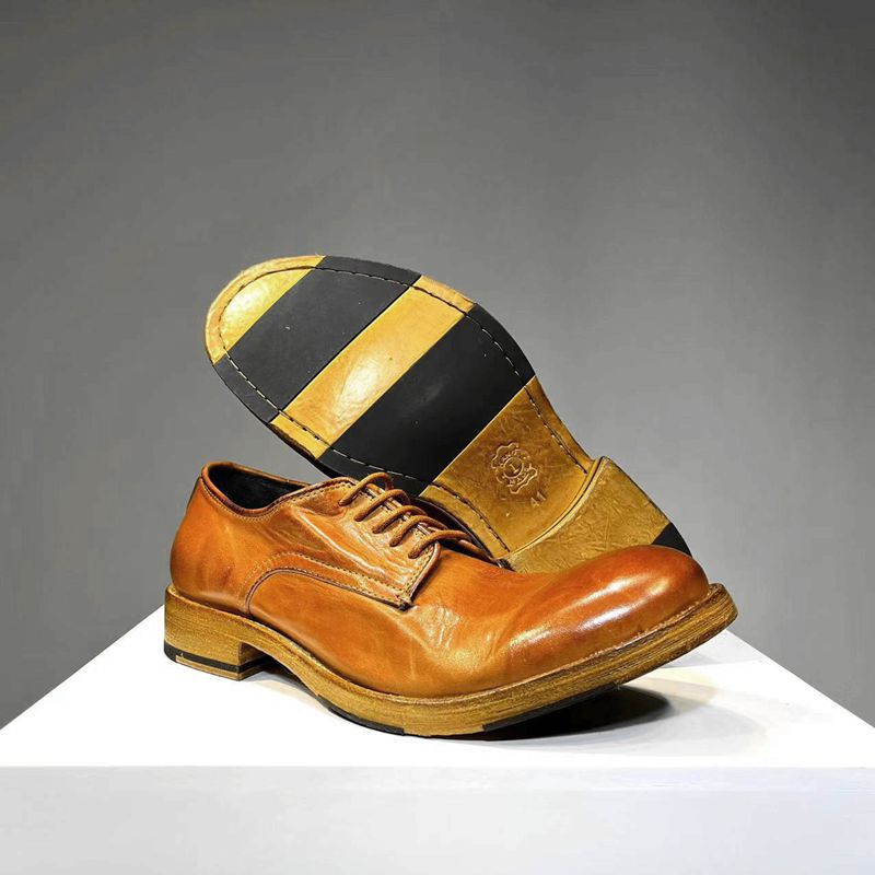 Men's Horse Washed Worn Genuine Sole Retro Leather Shoes