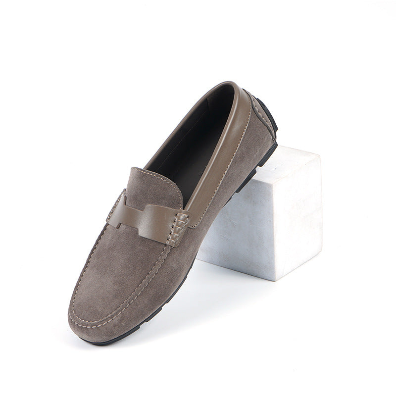 Men's Business Summer British Style Suede Slip-on Leather Shoes