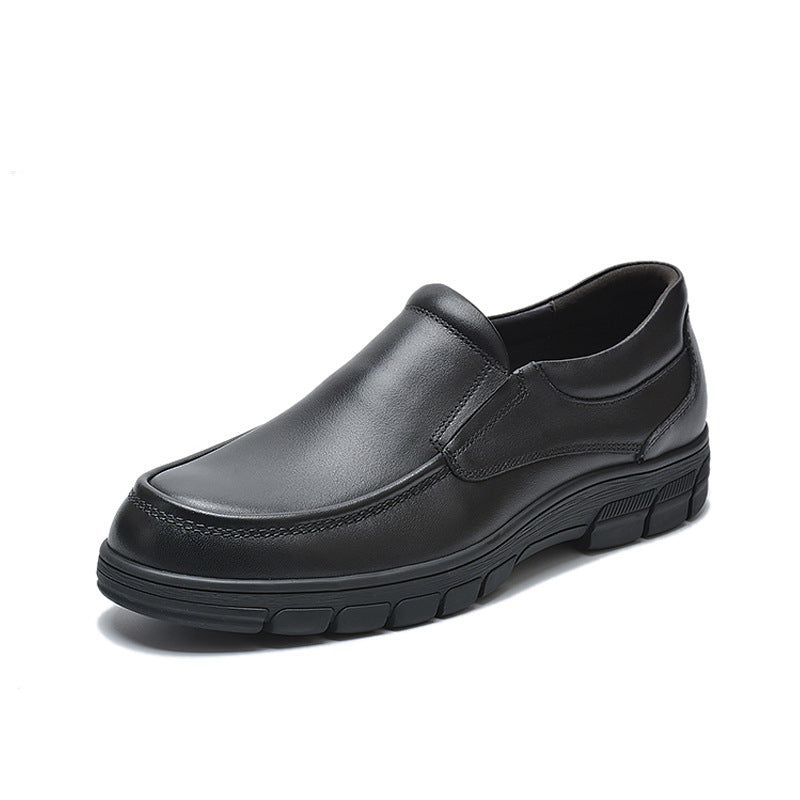 Men's Autumn Top Layer Cowhide Business Soft Casual Shoes