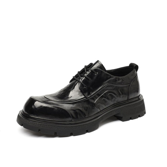 Men's Layer Cowhide Business Commuter Big Head Men's Casual Leather Shoes