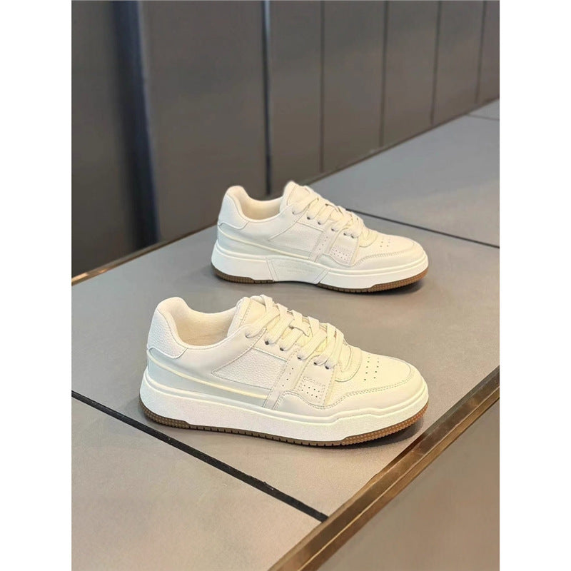 Men's Platform Versatile White Korean Soft Bottom Sports Men's Business Leather Shoes