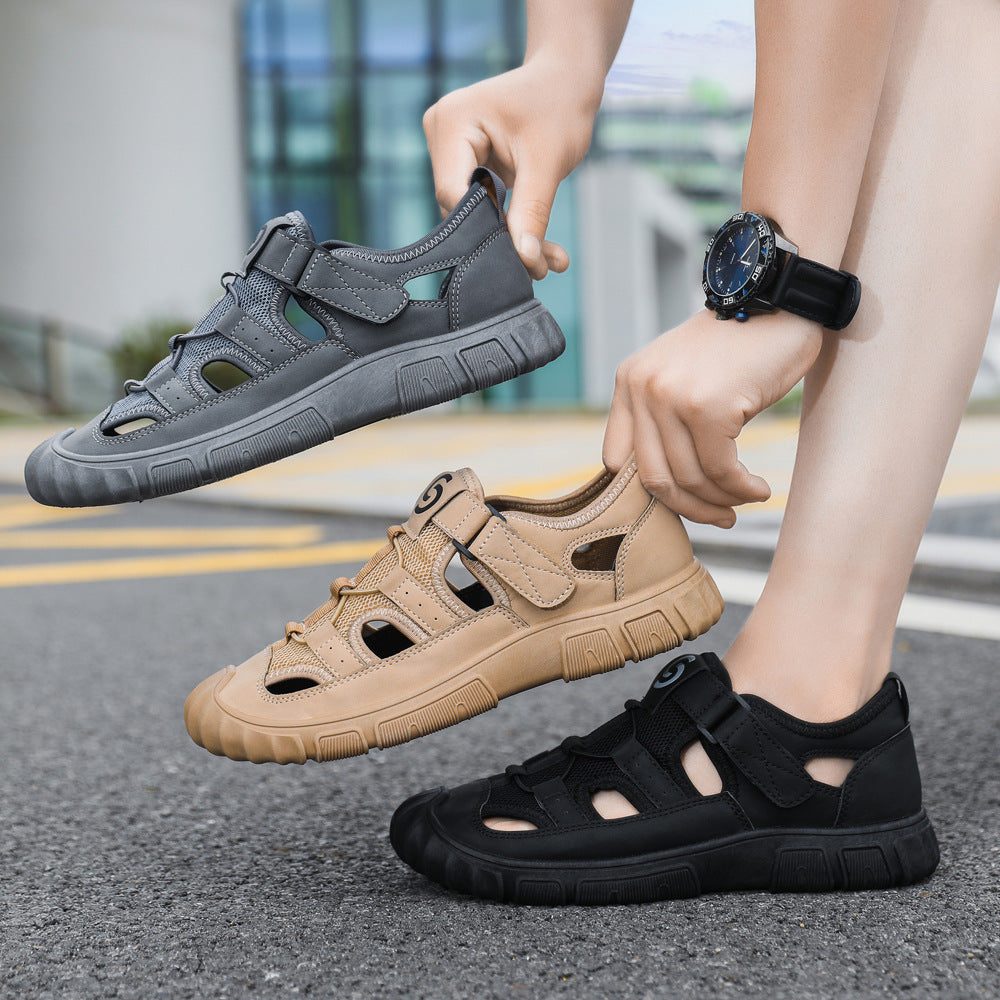 Men's Surface Hollowed Hole Outdoor Driver Driving Sandals