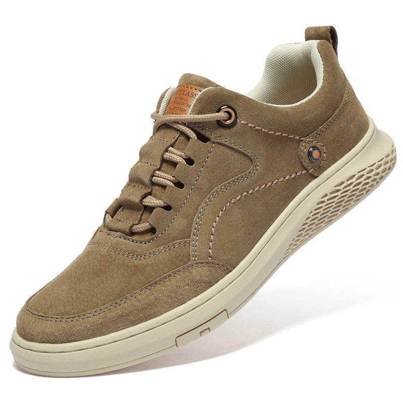 Men's Clearance Broken Size Spring Genuine Soft Bottom Waterproof Suede Breathable Men's Casual Shoes