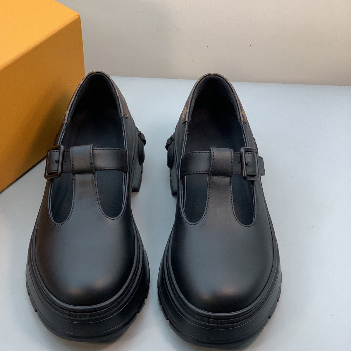 Women's Jane British Style Spring Calf Skin Platform Women's Fashion Shoes