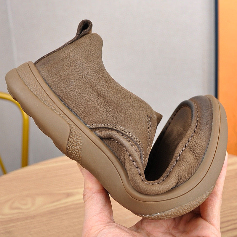 Men's Genuine England Style Soft Surface Bottom Slip-on Top Layer Men's Casual Shoes