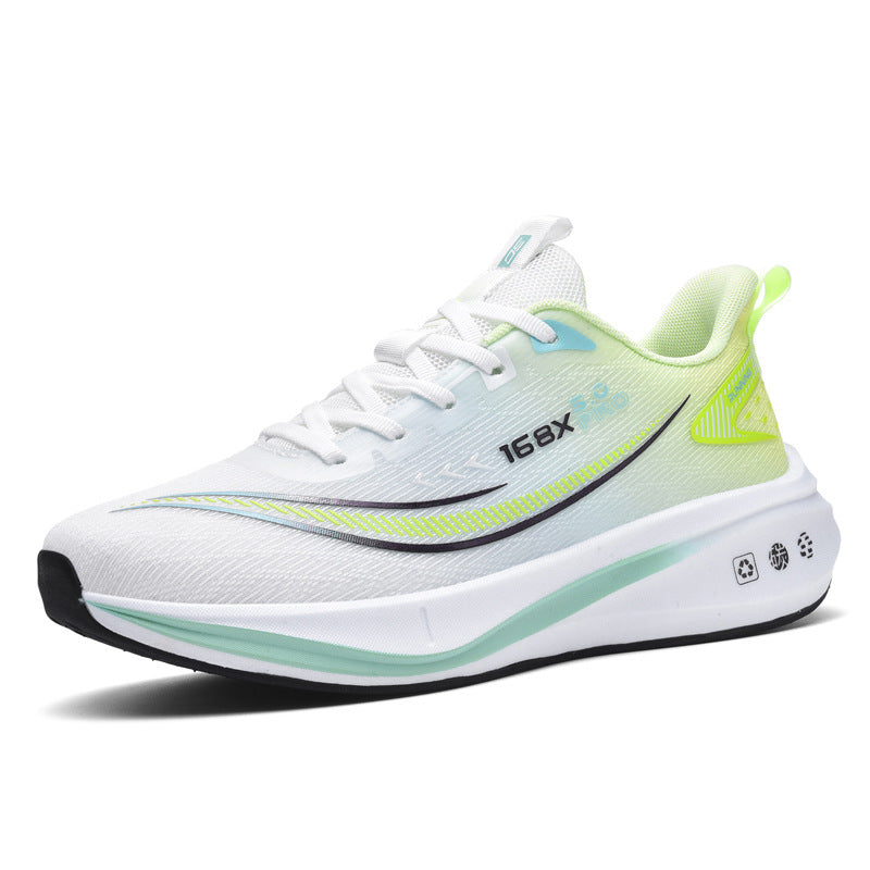 Men's Four Green Light Breathable Shock Absorption Sneakers