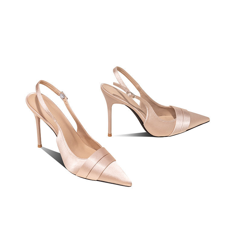Nude High Female Niche Beautiful Pointed Stiletto Temperament Heels