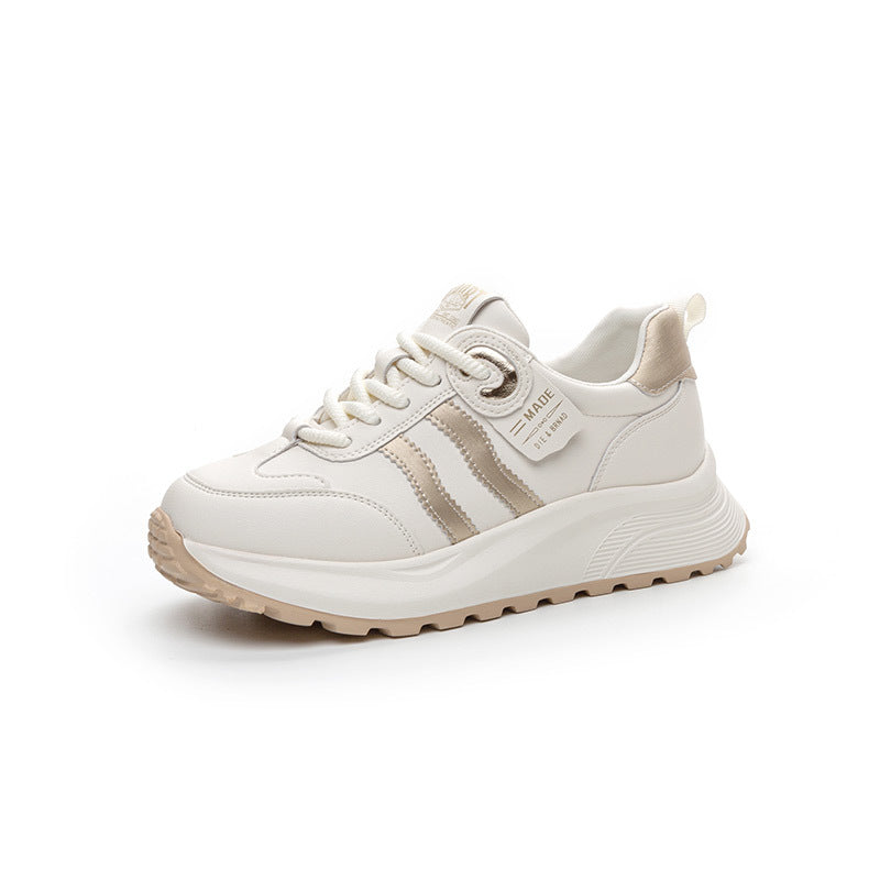 Women's Large Size One Agan White Lightweight Sneakers